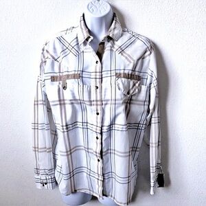 🐴🐴Roper, Long Sleeve Snap Button Down Western Style Top Shirt Blouse🐴🐴